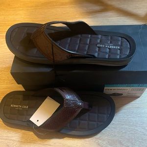 Brand new brown leather mens sandals